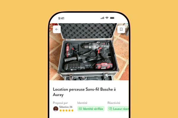 Une annonce d'outil sur Bricolib